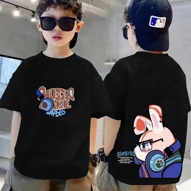 Kids T-shirts Boys Clothing Short Sleeve Top 100% Cotton Kids T-shirts
