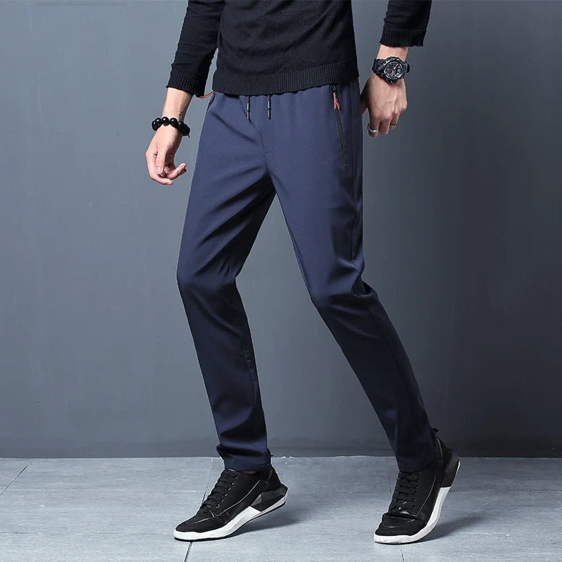 Quick-drying casual pants slim fit version ice silk pants sports pants straight tube quick-drying pants