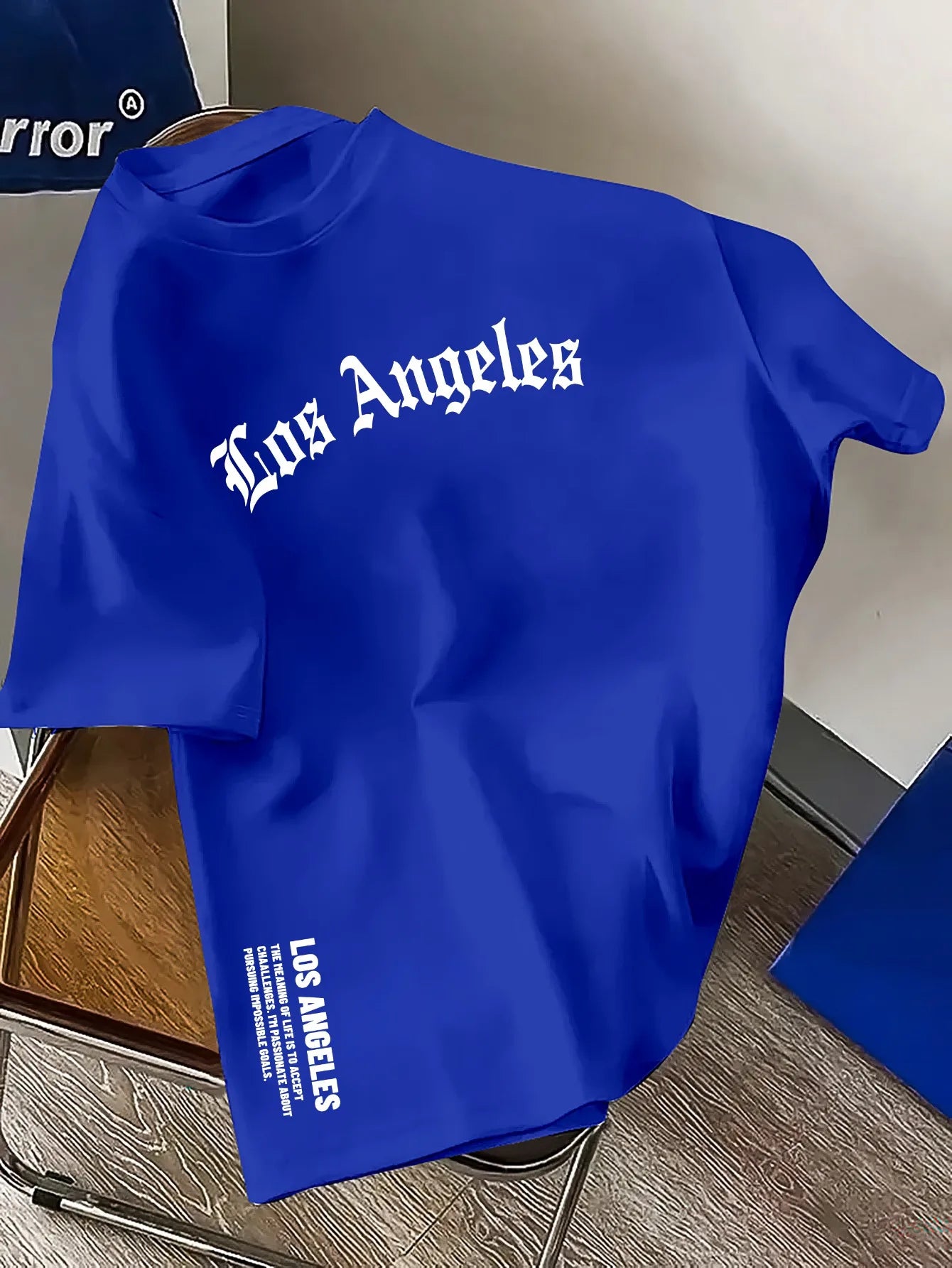 100% Cotton Fashion Los Angeles Letter Printed Loose Large Casual Comfortable Round Neck Short Sleeve T-shirt Top