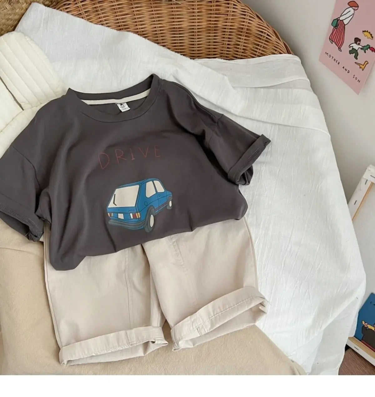 Cotton Half Sleeve T-Shirt Boys Kids Unisex Clothing Sports Casual T-Shirt