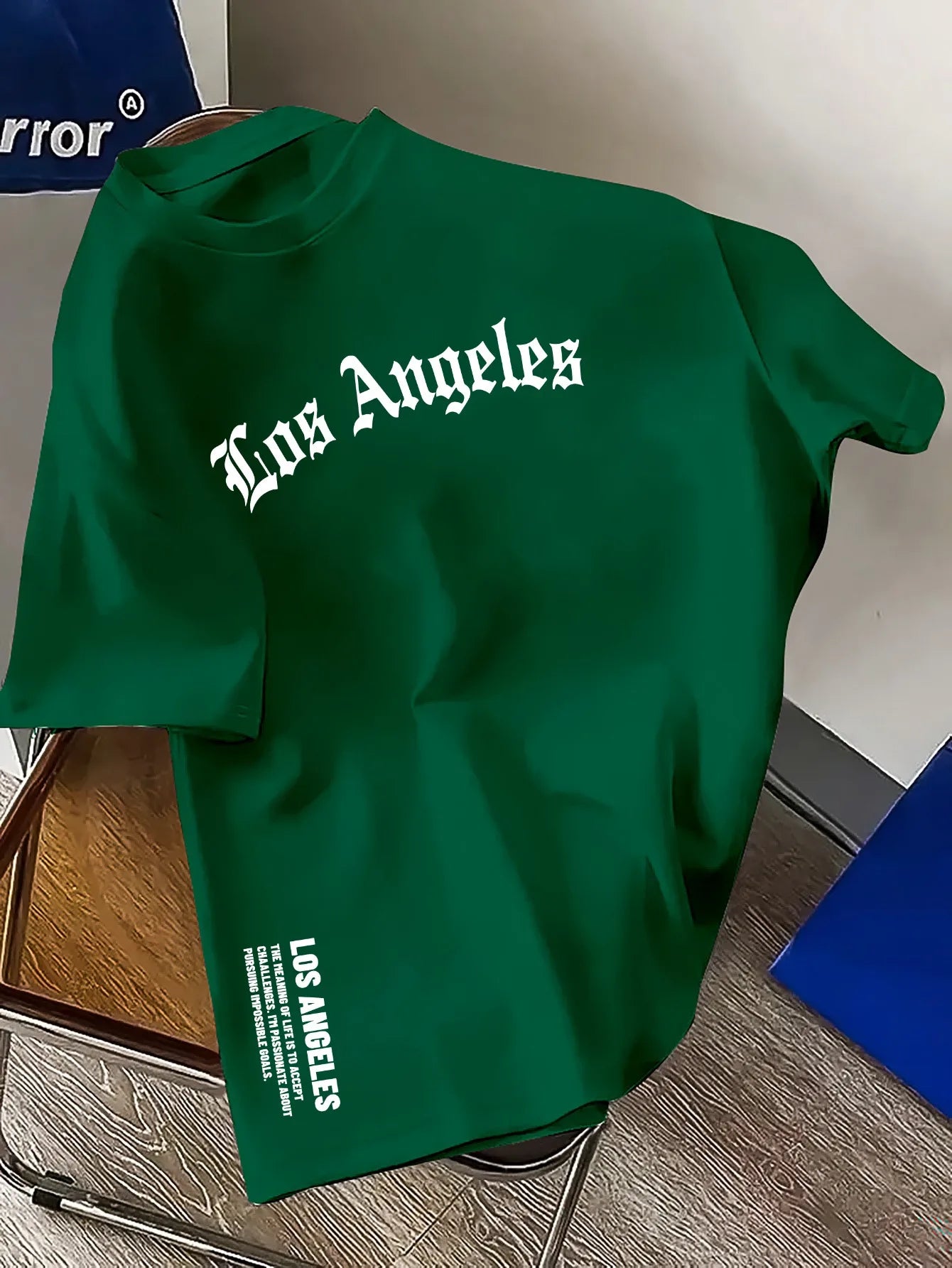 100% Cotton Fashion Los Angeles Letter Printed Loose Large Casual Comfortable Round Neck Short Sleeve T-shirt Top