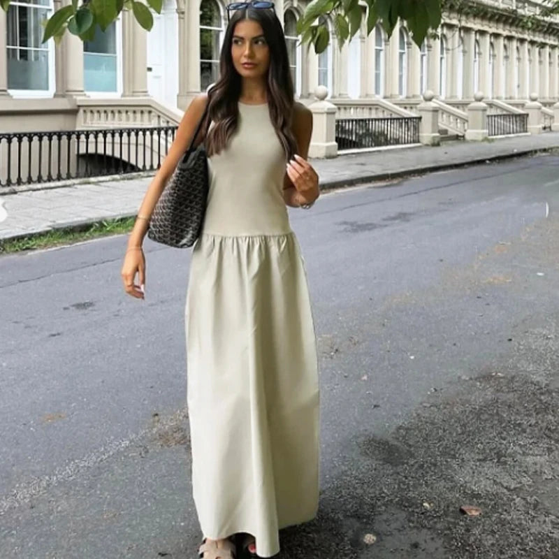 Women's Sleeveless Black Dress Fashion Casual Party Dress Vestidos for Women