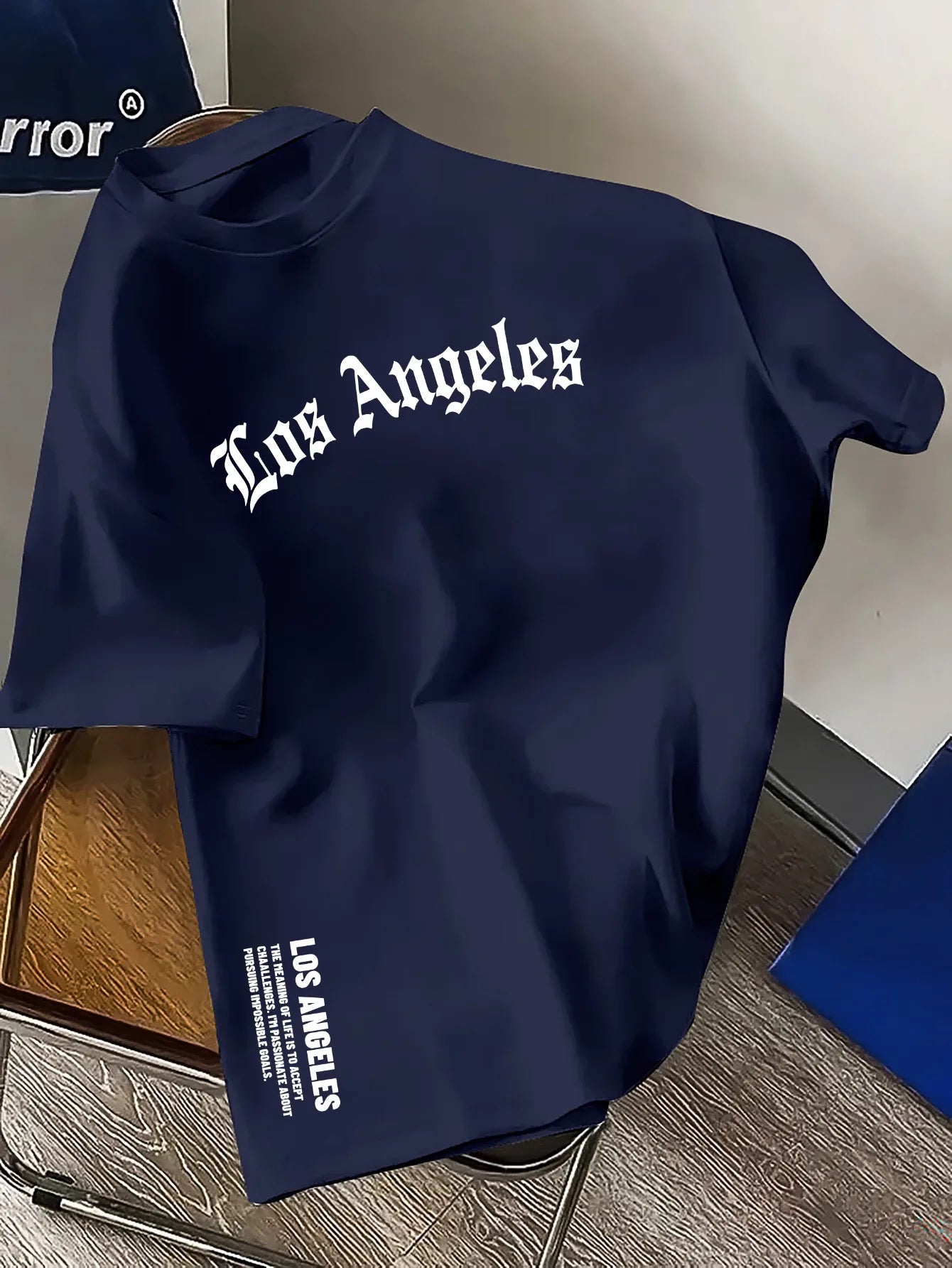 100% Cotton Fashion Los Angeles Letter Printed Loose Large Casual Comfortable Round Neck Short Sleeve T-shirt Top