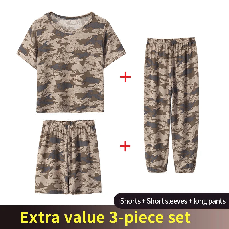 Boy And Girl Comfortable Thin Air-conditioned Pajamas Set