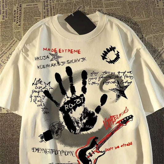 American Vintage Round Neck Short Sleeve T-Shirt Insta New Top