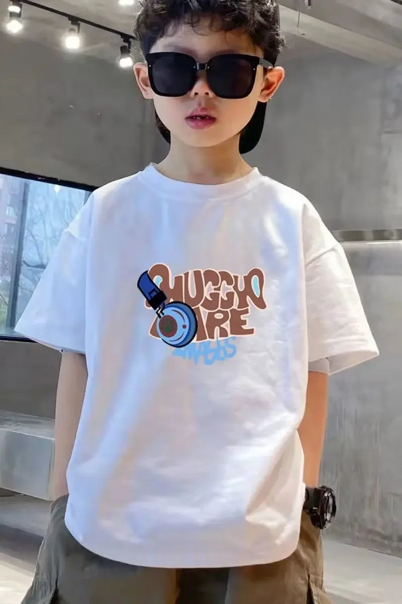 Kids T-shirts Boys Clothing Short Sleeve Top 100% Cotton Kids T-shirts