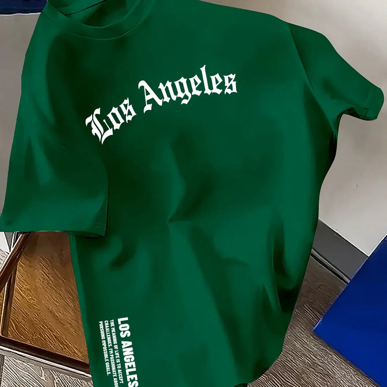 100% Cotton Fashion Los Angeles Letter Printed Loose Large Casual Comfortable Round Neck Short Sleeve T-shirt Top