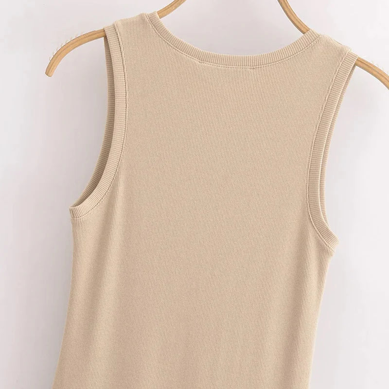 Women's Sleeveless Black Dress Fashion Casual Party Dress Vestidos for Women
