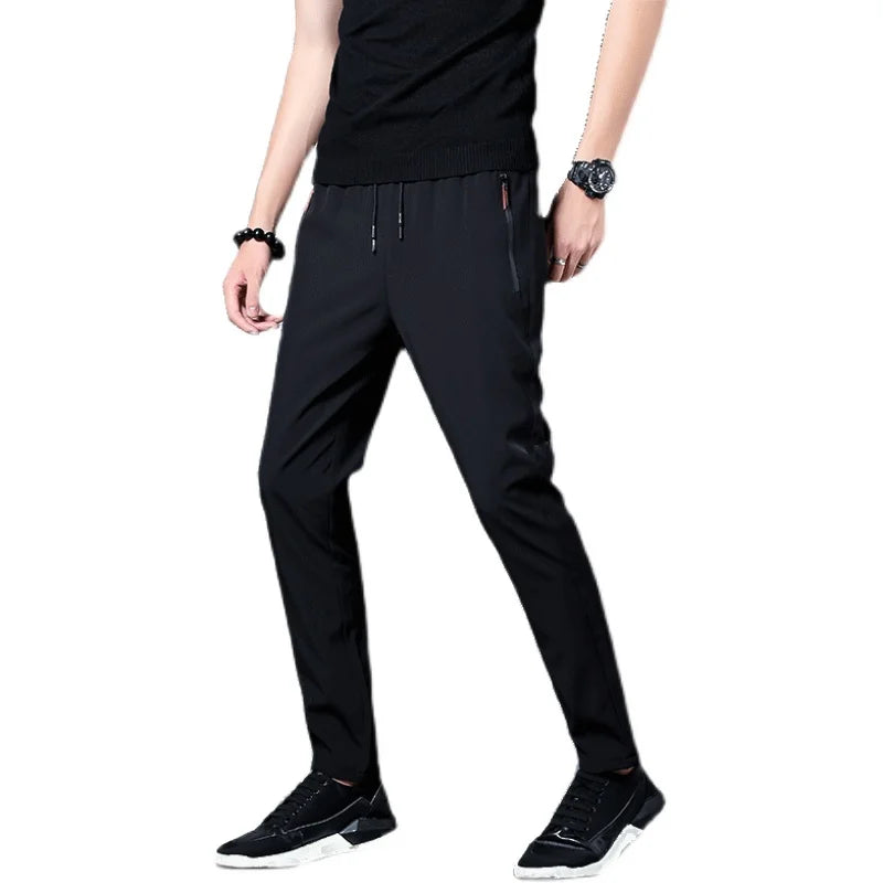 Quick-drying casual pants slim fit version ice silk pants sports pants straight tube quick-drying pants